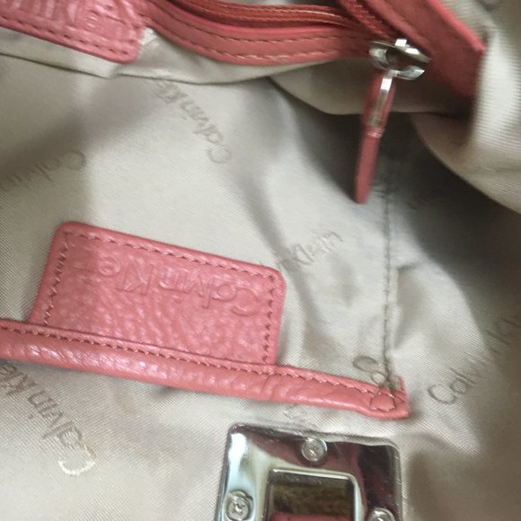 Authentic Calvin Klein Pebbled Leather Shoulder Bag - Picture 9 of 9